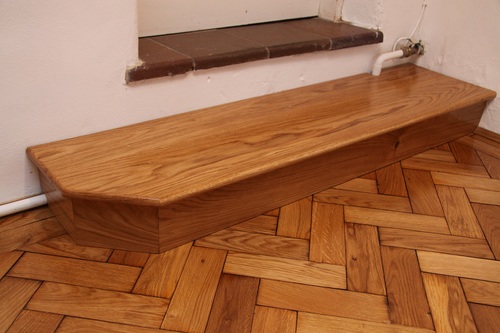 Custom made solid Oak step
